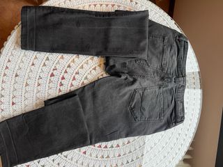 Pantalón vaquero mujer negro cremalleras