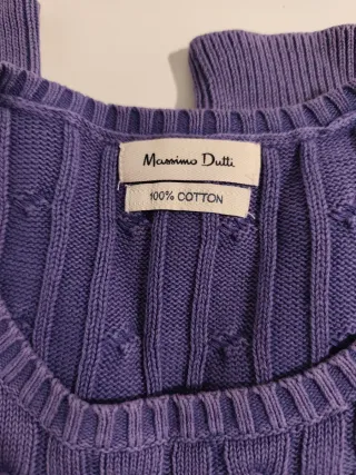 Jersey Massimo Dutti trenzado morado XL