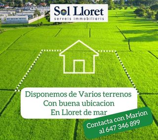 Terreno en venta en Urbanitzacions en Lloret de Mar