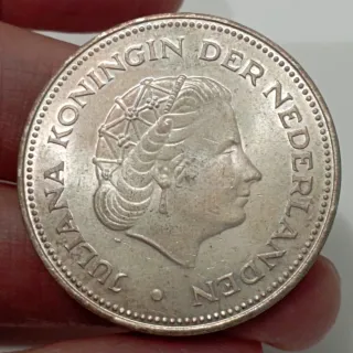 Paesi Bassi 10 Gulden Argento 1970