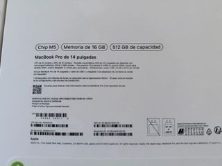 Apple MacBook Pro 14” M5 16GB 512GB Negro espacial