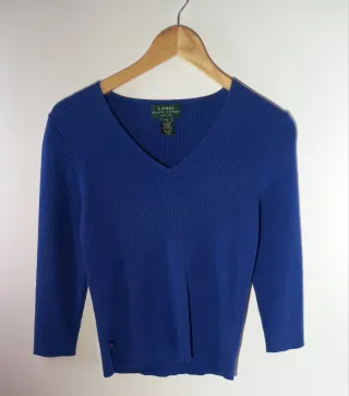 Jersey Ralph Lauren Petite S Azul Algodón