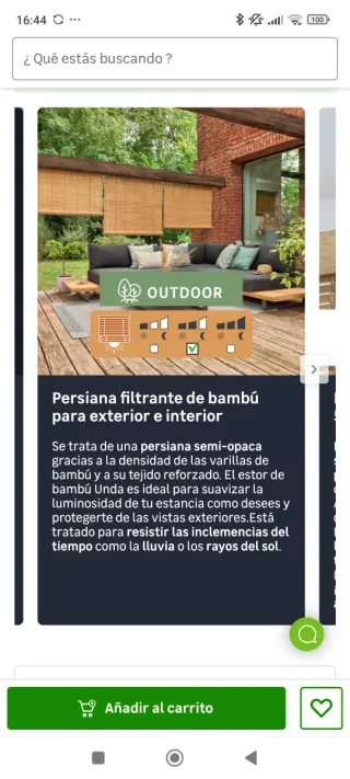 OFERTA!! Estor enrollable bambú madera