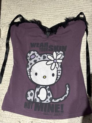 Top sin tirantes Hello Kitty morado