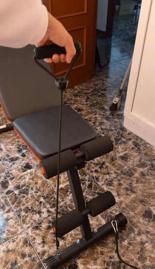 Banco de musculación y mancuernas 50kg