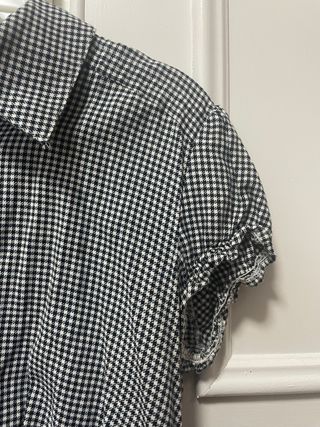 Blusa cuadros Mango Talla S