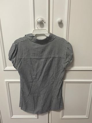 Blusa cuadros Mango Talla S
