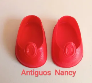 Antiguos zapatos de botón rojos Nancy originales