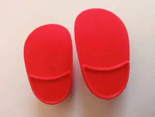 Antiguos zapatos de botón rojos Nancy originales