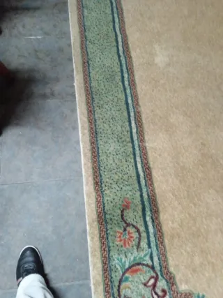 Alfombra Turca Beige y Verde 2x3