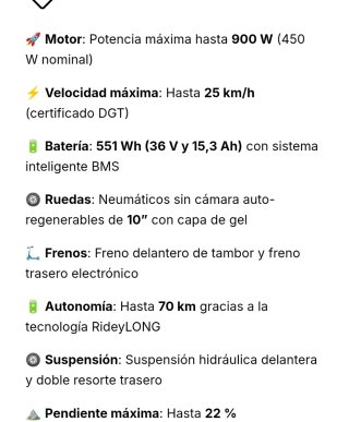 Patinete Eléctrico Negro ninebot MAX