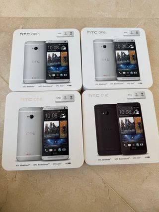 4x HTC One M7 Plata 32GB + Accesorios