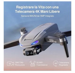 Drone S50 lite 4k con telecomando e accessori