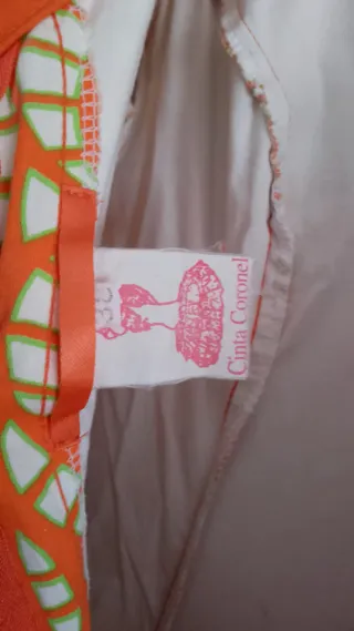 Traje de Flamenca Naranja y Verde