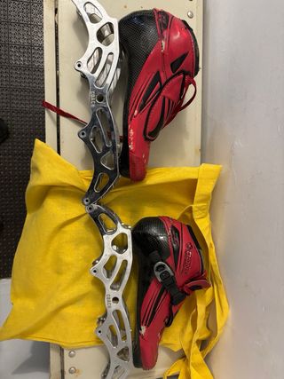 Bota patinaje velocidad con guías 100mm