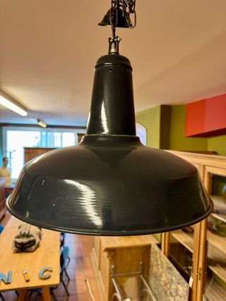 2 Grandi Lampade Industriali Antiche