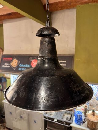 2 Grandi Lampade Industriali Antiche