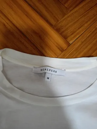 Camiseta Scalpers manga ancha blanca