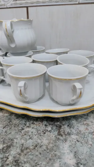 Juego Consomé y Café Santa Clara Porcelana