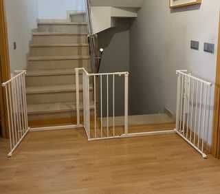 Barrera BabyDan Flex Blanca Doble Puerta