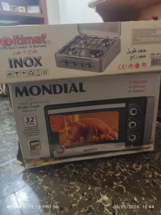 Horno Eléctrico Mondial 32L + Cocina Gas Itimat