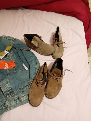Giacchetto jeans xl , occhiali e scarpe 43 numero