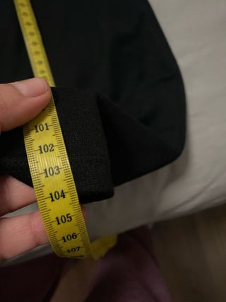 Vestido Zara negro mangas 3/4 rayas