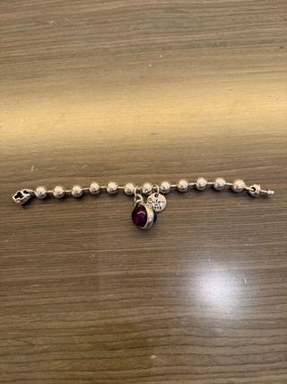 Pulsera Ciclon Plata y Morado