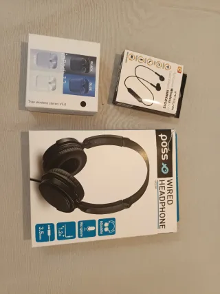 Lote 3 Auriculares Inalámbricos y Cableados