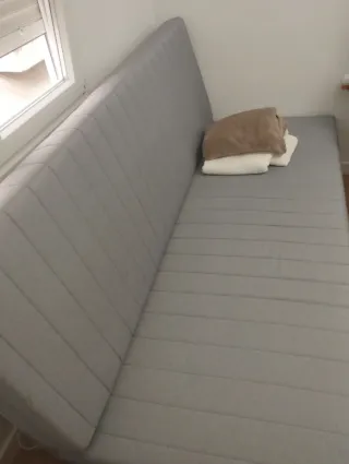 Sofá Cama Ikea Gris Tela