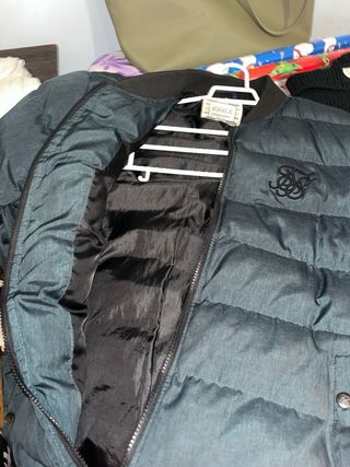 Chaqueta SikSilk Bomber Acolchada Verde Oscuro L