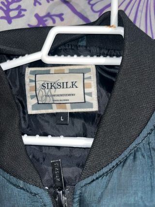 Chaqueta SikSilk Bomber Acolchada Verde Oscuro L