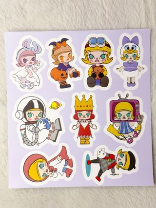 Pegatinas Pop Mart Hirono Molly Dimoo Labubu