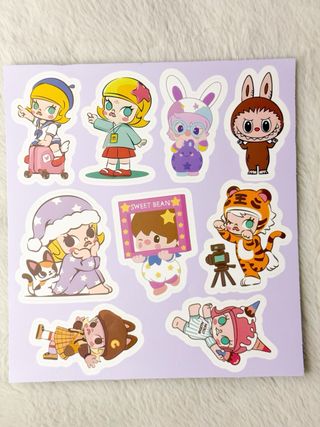 Pegatinas Pop Mart Hirono Molly Dimoo Labubu