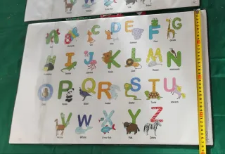 Protezione scrivania per bambini ABC animali