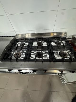 Cocina profesional 6 fuegos