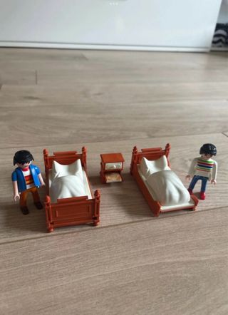 Playmobil accesorio de casa Cama con 2 Figuras