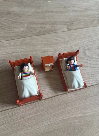 Playmobil accesorio de casa Cama con 2 Figuras