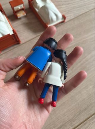 Playmobil accesorio de casa Cama con 2 Figuras