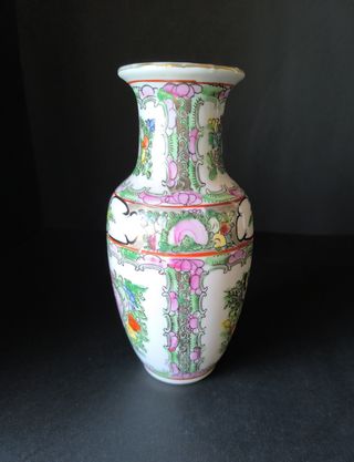 Jarra 20cm Rosa Mandarim Macau Porcelana