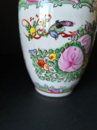Jarra 20cm Rosa Mandarim Macau Porcelana