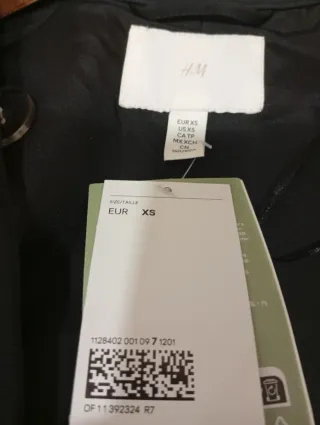 Gabardina larga negra Talla XS