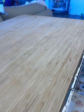 Mesa de trabajo Rimforsa acero inoxidable/bambú