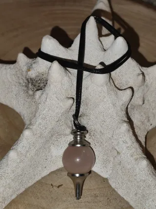 Péndulo Cuarzo Rosa Redondo