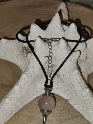 Péndulo Cuarzo Rosa Redondo