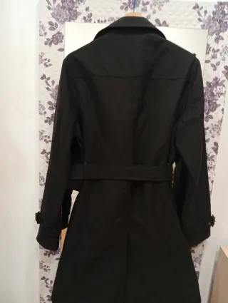 Gabardina Zara Negra Talla L/40