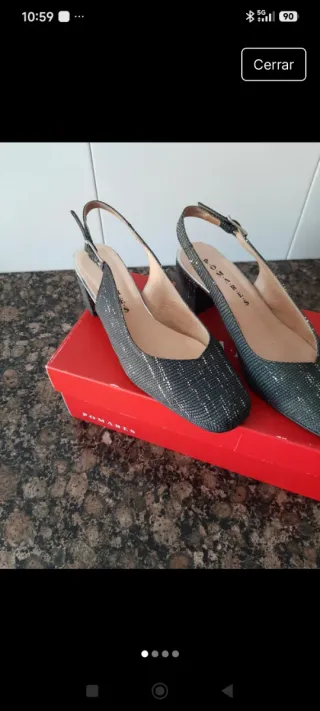 Zapatos Pomares Talla 36 Tacón Medio