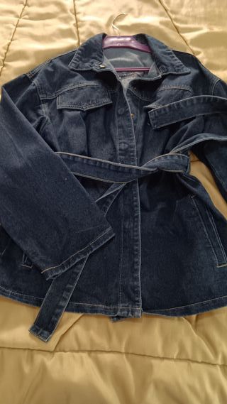 Chaqueta vaquera mujer con cinturón