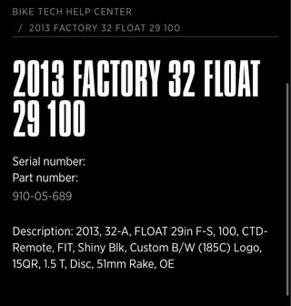 Horquilla Fox Factory 32 100mm