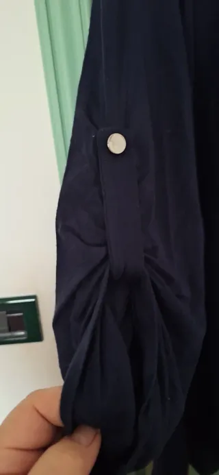 Cardigan blu con voile curvy